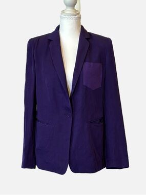 Sandro Paris Deep Purple Single-Button Women's Blazer Small